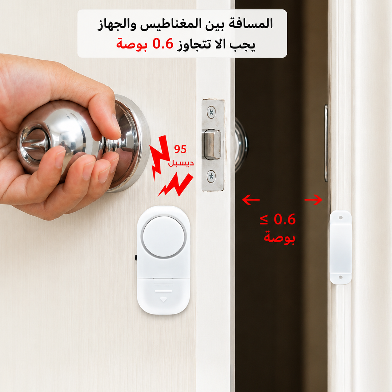 عرض إنذار الباب والشباك اللاسلكي + كاميرا المراقبة البانورامية المزدوجة بدقة HD - الصورة 8